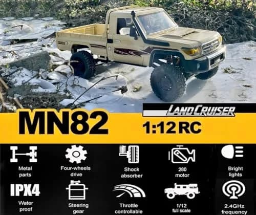 WPLDEWAN RC Rock Crawler 4x4 MN82 Toyota LC79 | 1/12 Scale Off-Road RC Truck for Adults thumbnail 2
