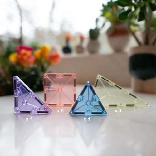 MAGNA-TILES Color Shop Pastel 20-Piece Magnetic Construction Set | Educational Building Toy for Kids 3+ thumbnail 2