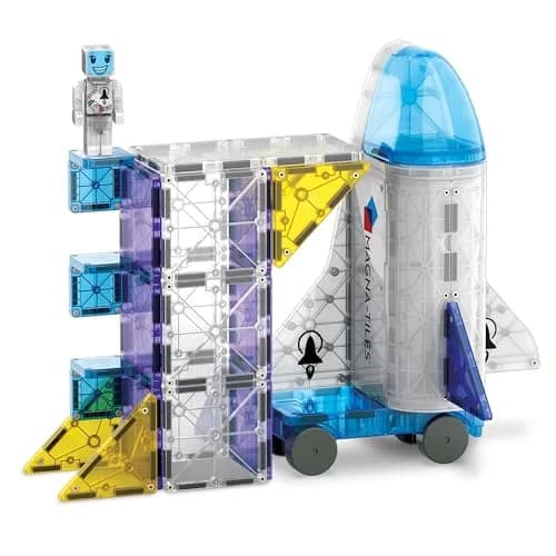 MAGNA-TILES Space 32-Piece Magnetic Construction Set | Space-Themed Building Toys for Kids 3+ thumbnail 4