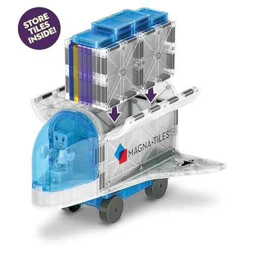 MAGNA-TILES Space 32-Piece Magnetic Construction Set | Space-Themed Building Toys for Kids 3+ thumbnail 6