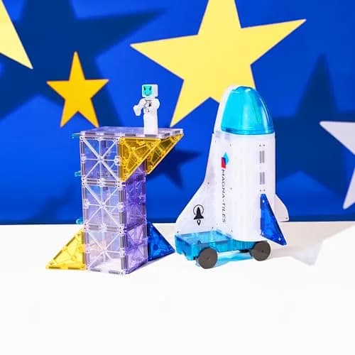 MAGNA-TILES Space 32-Piece Magnetic Construction Set | Space-Themed Building Toys for Kids 3+ thumbnail 3