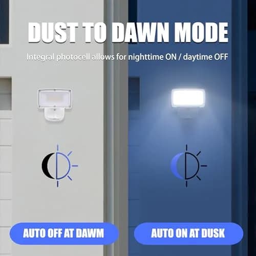 AWSENS 26W LED Flood Light Fixture with Dusk to Dawn Control, 2500 Lumens, 5000K Daylight White | ETL Wet Rated, Adjustable Head, Aluminum Housing thumbnail 2