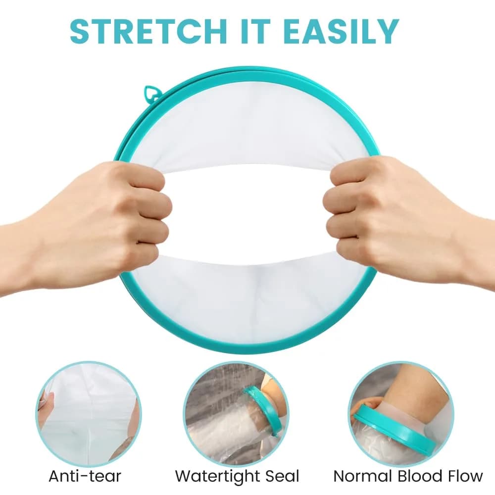 CIVJET Waterproof Cast Cover for Shower Arm (7.9" Opening Diameter) | FDA Approved Medical Grade - view 4