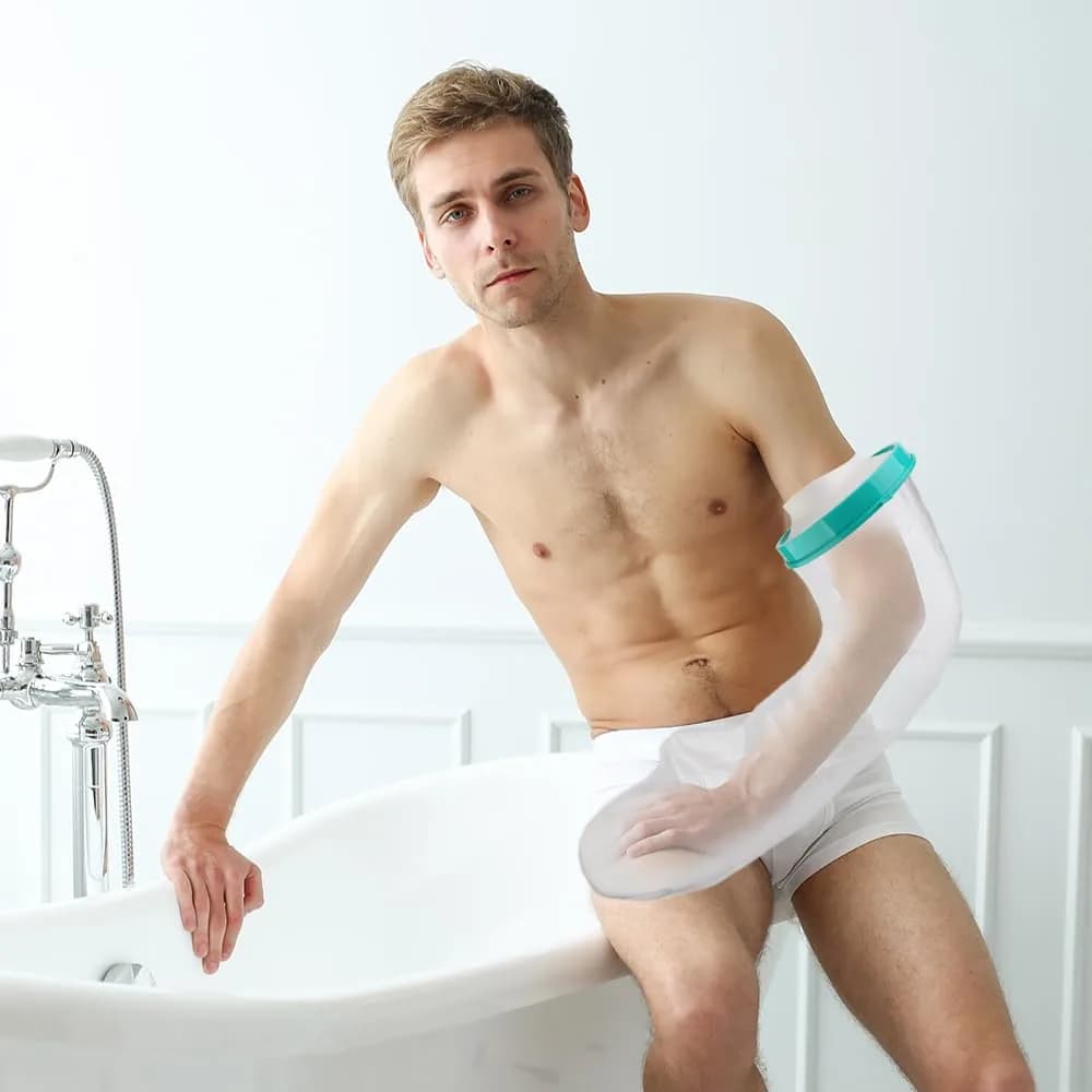 CIVJET Waterproof Cast Cover for Shower Arm (7.9" Opening Diameter) | FDA Approved Medical Grade - view 5