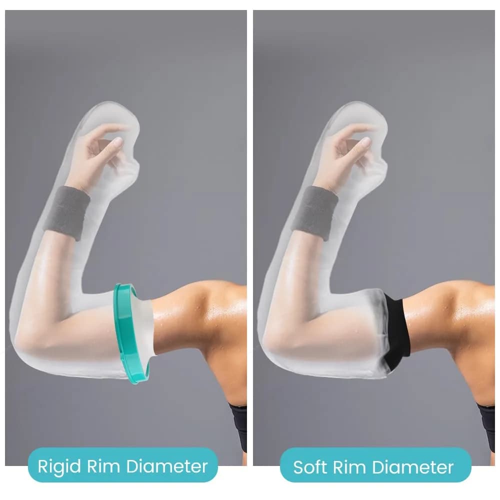 CIVJET Waterproof Cast Cover for Shower Arm (7.9" Opening Diameter) | FDA Approved Medical Grade - view 6
