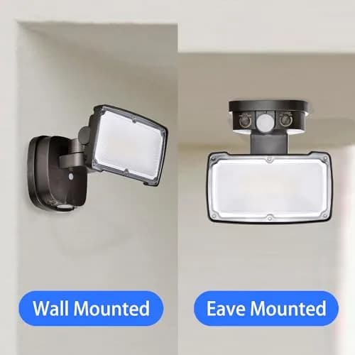 AWSENS 26W LED Flood Light Fixture 2500 Lumens (8.75 inches) | Motion Activated Exterior Security Light with Dusk to Dawn Control thumbnail 6