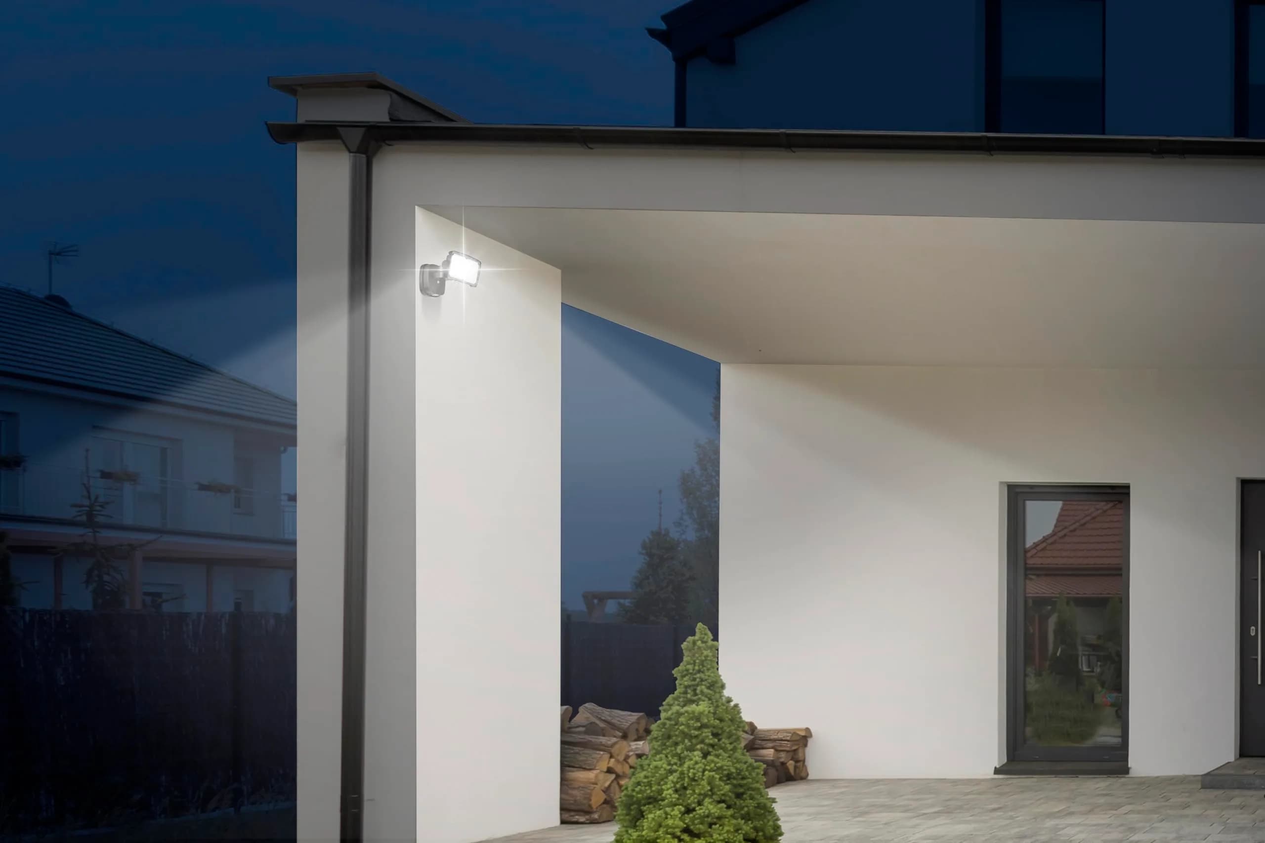 AWSENS 26W LED Flood Light Fixture 2500 Lumens (8.75 inches) | Motion Activated Exterior Security Light with Dusk to Dawn Control - view 7