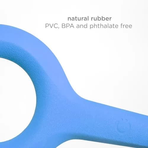 Ubbi Tuggle Dog Toy, Blue | Durable Natural Rubber Tug for Medium & Large Dogs thumbnail 5