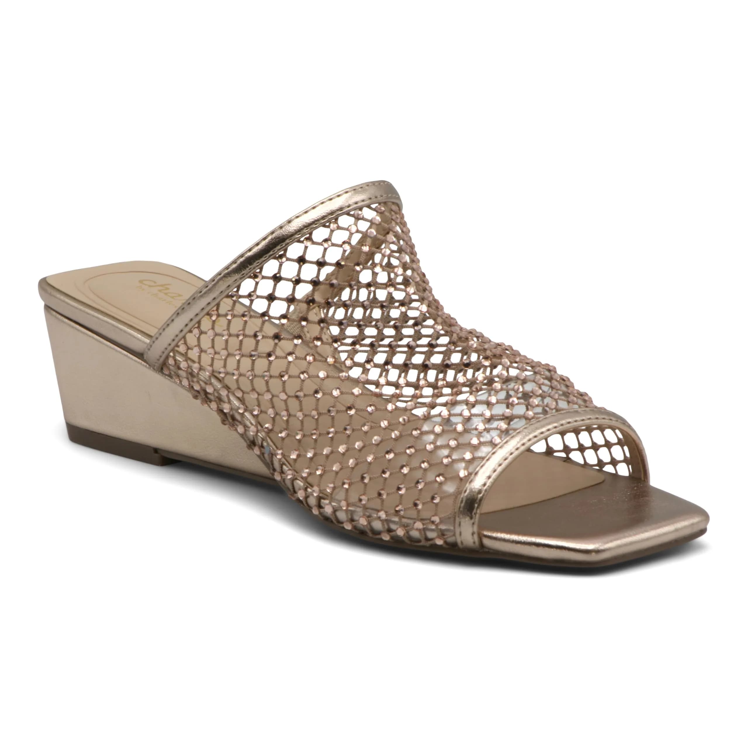 CHARLES BY CHARLES DAVID NOOLIE WEDG Women’s Wedge Sandal 2in | Champagne, US Size 6