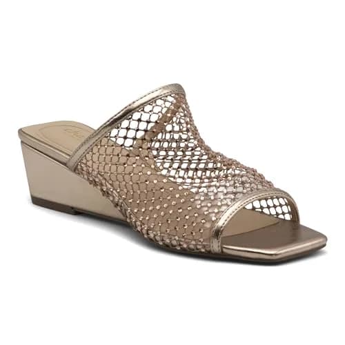 CHARLES BY CHARLES DAVID NOOLIE WEDG Women’s Wedge Sandal 2in | Champagne, US Size 6 thumbnail 1