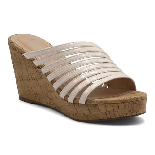 CHARLES BY CHARLES DAVID Womens GUSTAVO WEDG Ivory 5 | Elegant Slip-On Heeled Sandal for Women thumbnail 1