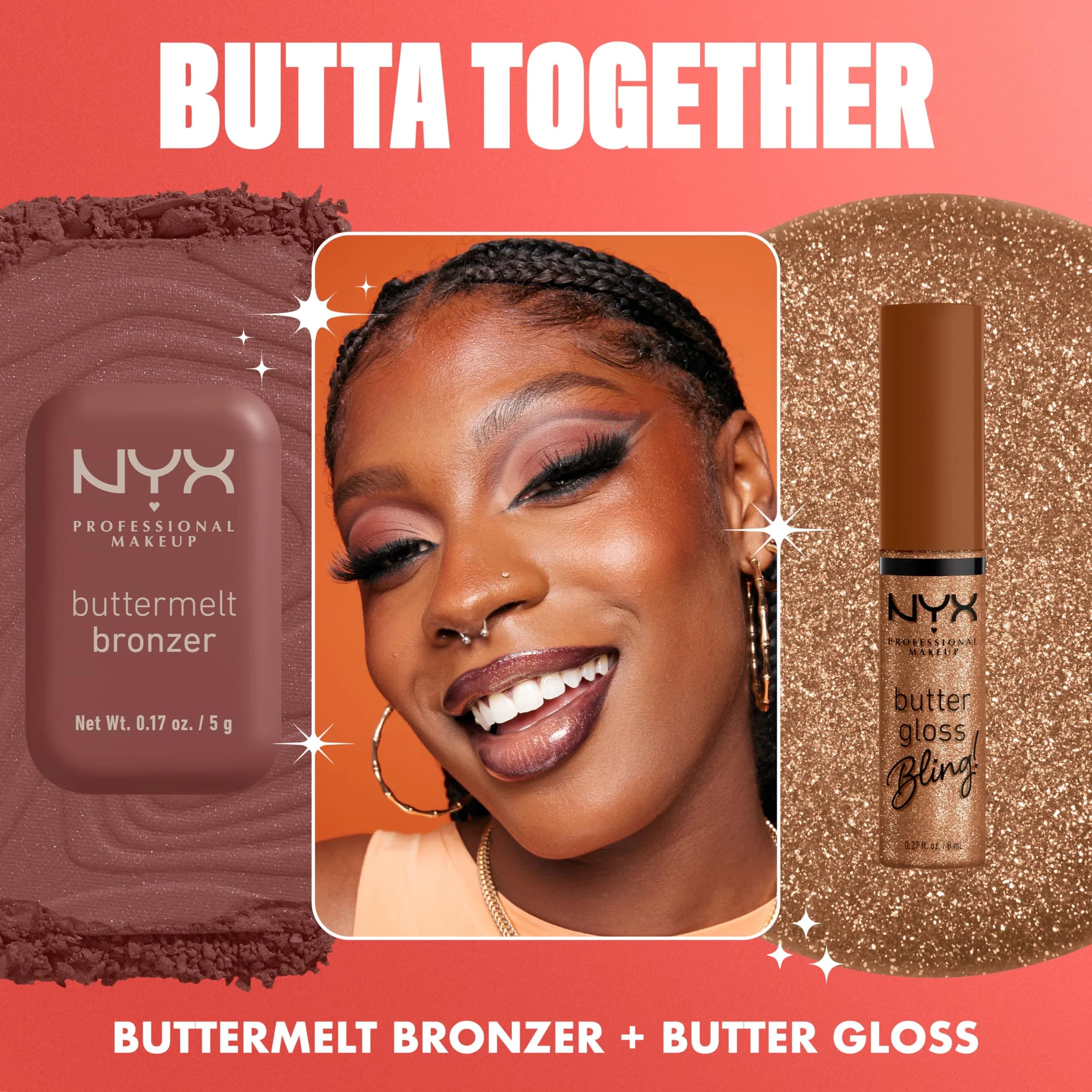 NYX PROFESSIONAL MAKEUP Butter Gloss Bling Lip Gloss Bring The Bling | Shimmery Vegan Lip Color 7.65ml (0.27 Fl Oz) - view 6