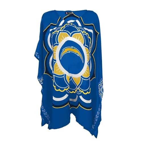 Littlearth NFL Los Angeles Chargers Sheer Caftan with Flower Design, One Size | Versatile Team Spirit Wear thumbnail 2