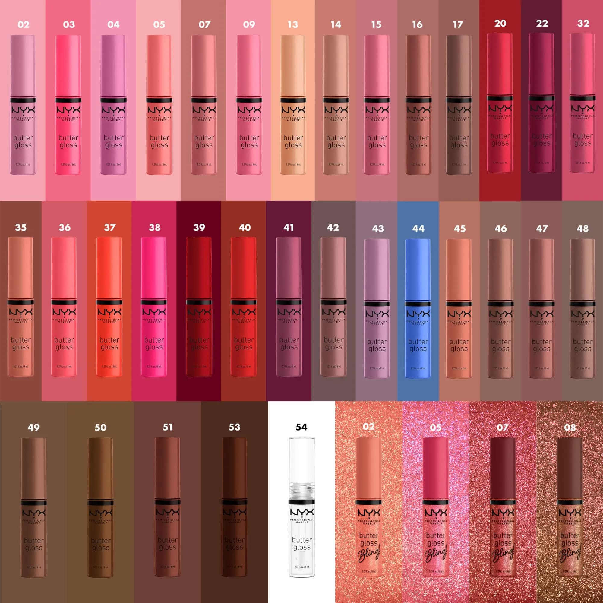 NYX PROFESSIONAL MAKEUP Butter Gloss Bling Lip Gloss, Dripped Out (Shimmer) 8ml (0.27 Fl Oz) - view 9