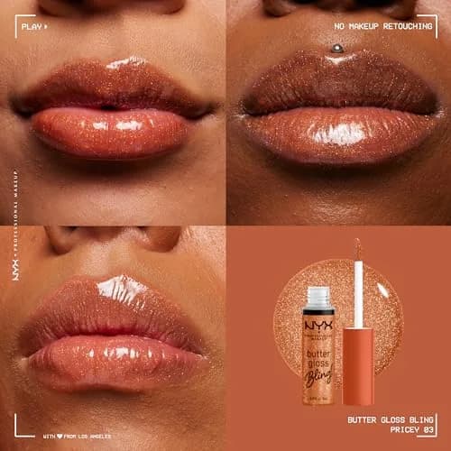 NYX PROFESSIONAL MAKEUP Butter Gloss Bling Lip Gloss, Pricey (7.65 ml / 0.27 Fl Oz) | Vegan & Non-Sticky Shine thumbnail 2