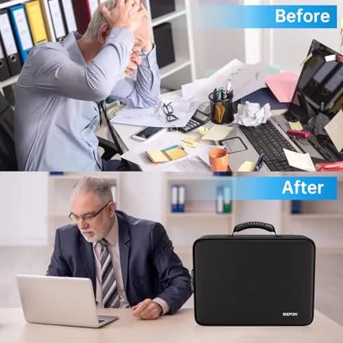 ENGPOW Fireproof File Organizer Bag with 13 Pockets Accordion File Folder & Lock, 1.38 kg (3 lb) | Protects Documents Up to 5200°F thumbnail 8