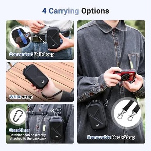 JJC Compact Camera Case Bag for Ricoh GR IIIx Olympus TG-7 Sony RX100 VII | Durable EVA Hard Shell with Accessory Pocket thumbnail 4