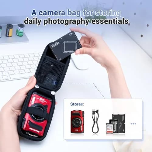 JJC Compact Camera Case Bag for Ricoh GR IIIx Olympus TG-7 Sony RX100 VII | Durable EVA Hard Shell with Accessory Pocket thumbnail 5