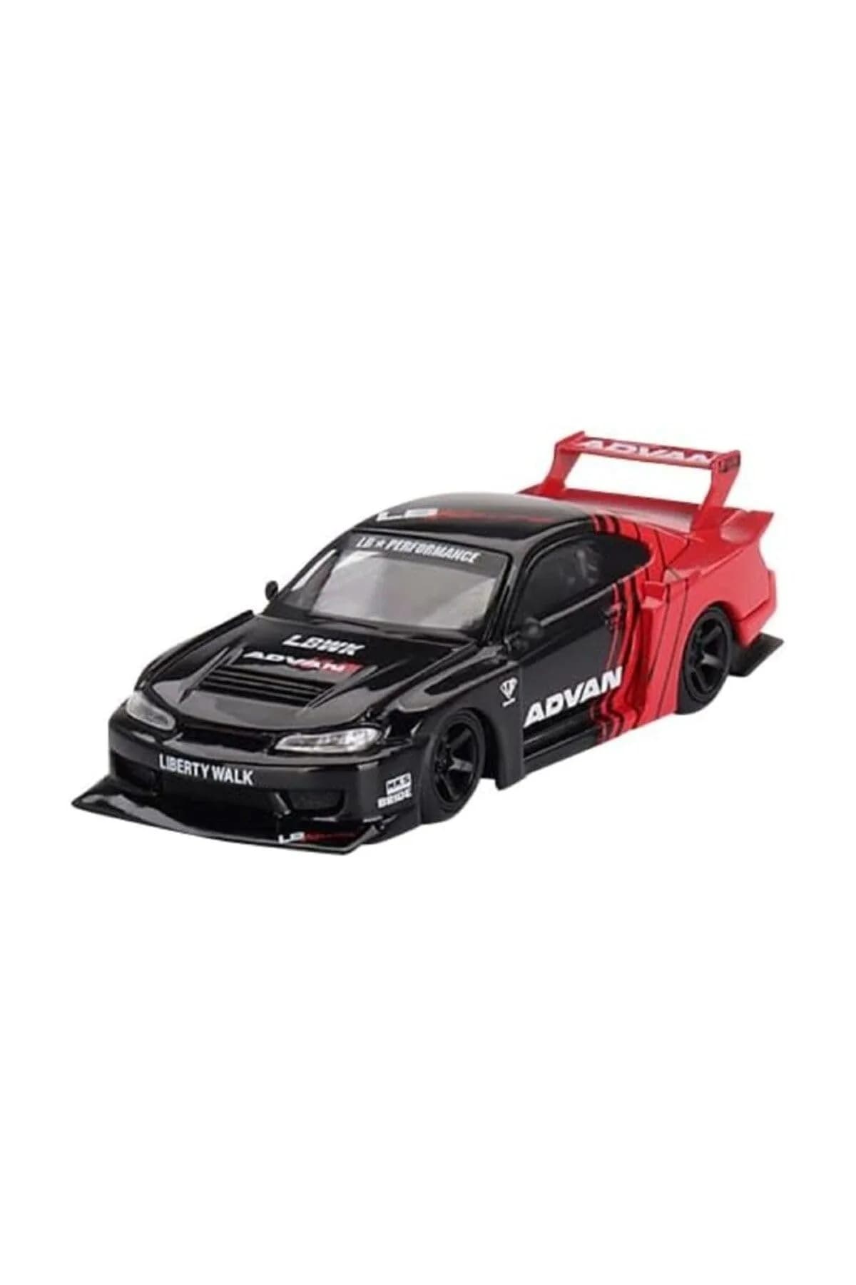 Mini GT 1999 Nissan Silvia (S15) LB-Super Silhouette 1:64 Diecast Model Car | Authentic Detail for Collectors — Black