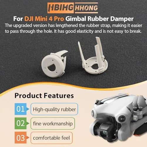 HBIHGHHONG Gimbal Shock Absorption Rubber Replacement for DJI Mini 4 Pro (Left & Right) with Repair Tools thumbnail 2