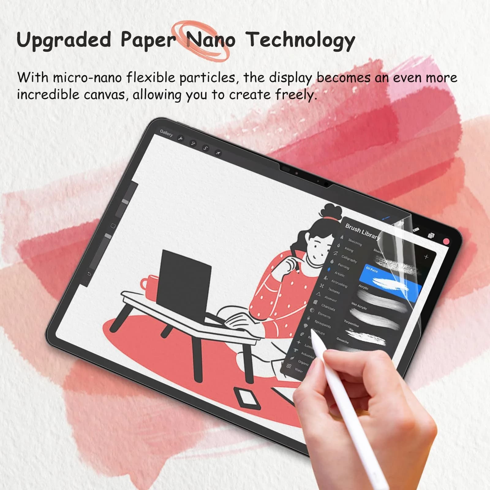 bersem 2 Pack Paperfeel Screen Protector for iPad Air 13 Inch & iPad Pro 13 Inch | Realistic Paper Touch for Drawing & Writing - view 4