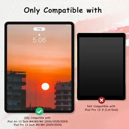 bersem Paperfeel Screen Protector for iPad Air 13 Inch & Pro 13 Inch | Matte Anti-Glare, Fingerprint Resistant, 2 Pack thumbnail 2