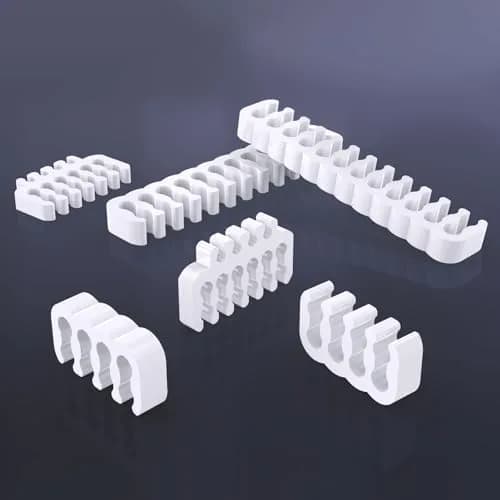 Sirlyr White 24-Pack PSU Cable Organizer Combs Kit 3.5mm | Neat PC Cables & Better Airflow thumbnail 3