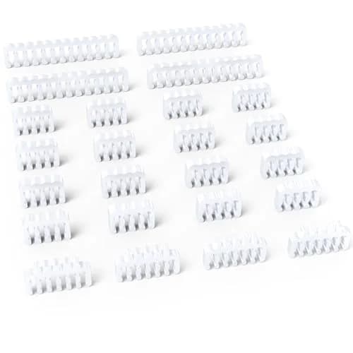 Sirlyr White 24-Pack PSU Cable Organizer Combs Kit 3.5mm | Neat PC Cables & Better Airflow - main product image