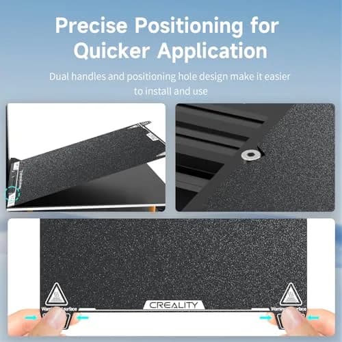 Creality K1C Textured Build Plate 235x235mm (9.25x9.25 in) | Official PEI Sheet with Nozzle Cleaner thumbnail 4