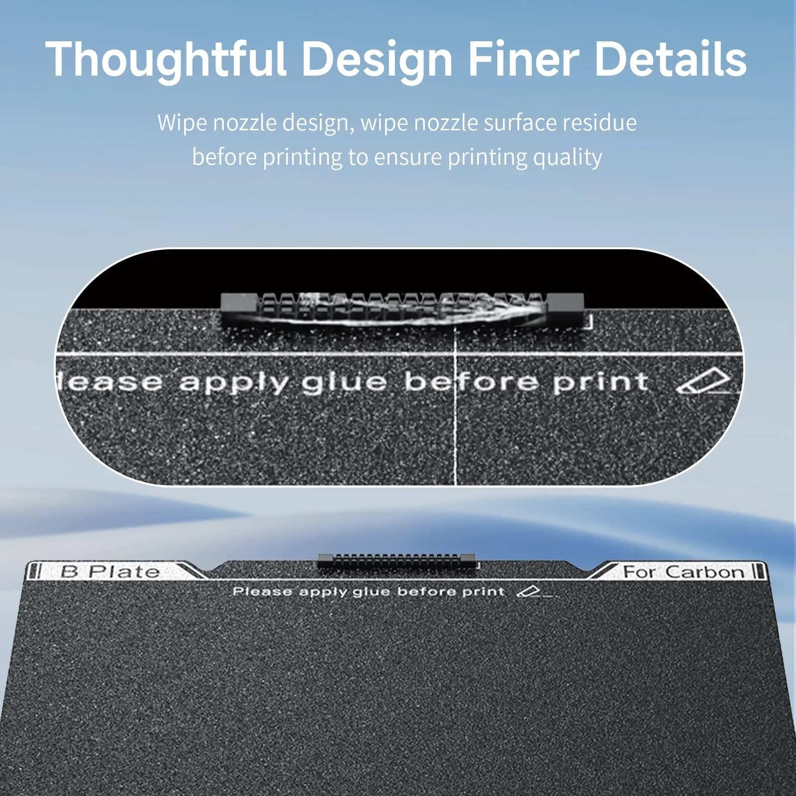 Creality K1C Textured Build Plate 235x235mm (9.25x9.25 in) | Official PEI Sheet with Nozzle Cleaner - view 5