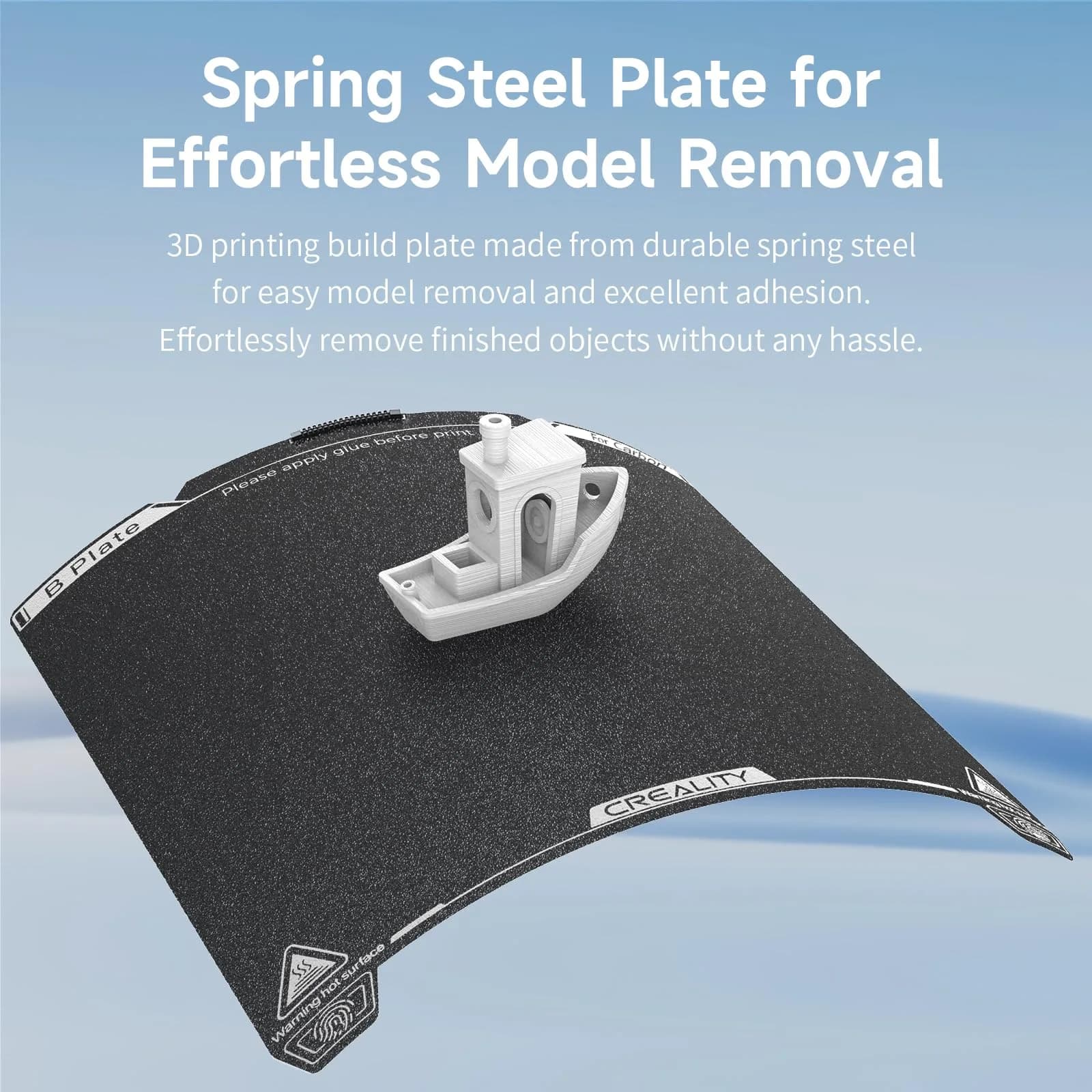 Creality K1C Textured Build Plate 235x235mm (9.25x9.25 in) | Official PEI Sheet with Nozzle Cleaner - view 6