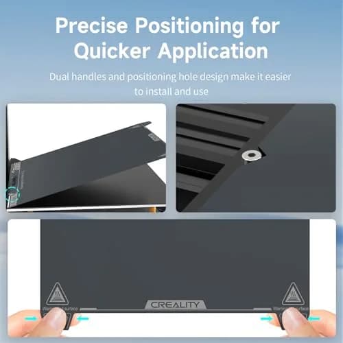Creality K1C Smooth PEI Build Plate 235x235mm | Nozzle Cleaner & Magnetic Platform for Ender 3 Series thumbnail 4