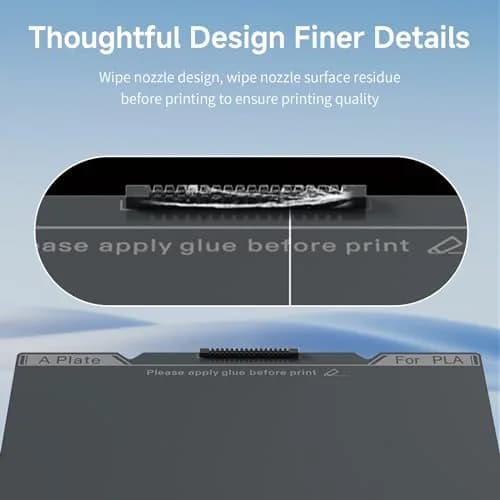 Creality K1C Smooth PEI Build Plate 235x235mm | Nozzle Cleaner & Magnetic Platform for Ender 3 Series thumbnail 5