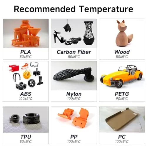 Creality K1C Smooth PEI Build Plate 235x235mm | Nozzle Cleaner & Magnetic Platform for Ender 3 Series thumbnail 7