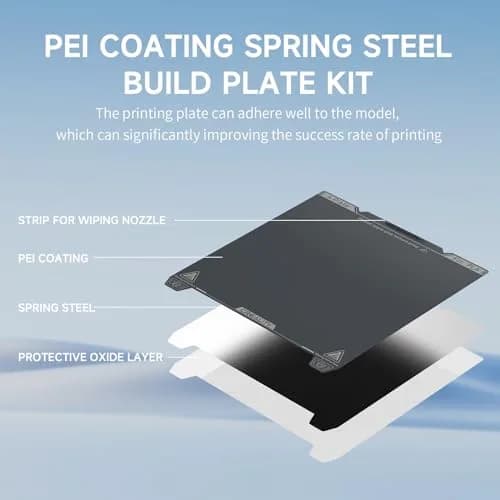 Creality K1C Smooth PEI Build Plate 235x235mm | Nozzle Cleaner & Magnetic Platform for Ender 3 Series thumbnail 3