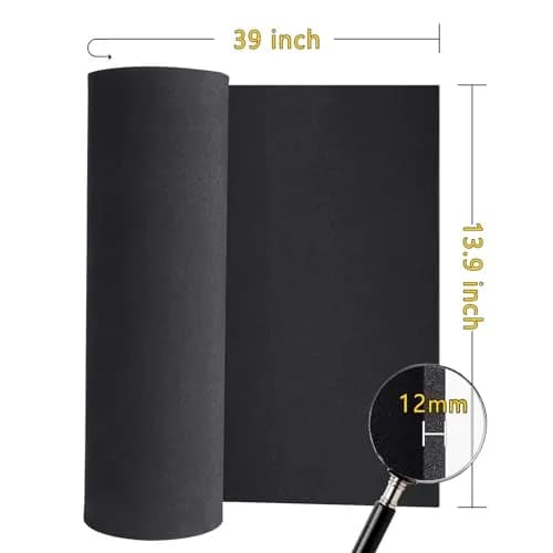 MEARCOOH Black EVA Foam Roll 12mm Thick (35.5cm x 99cm) | High Density 86kg/m³ for Cosplay & Crafts thumbnail 2