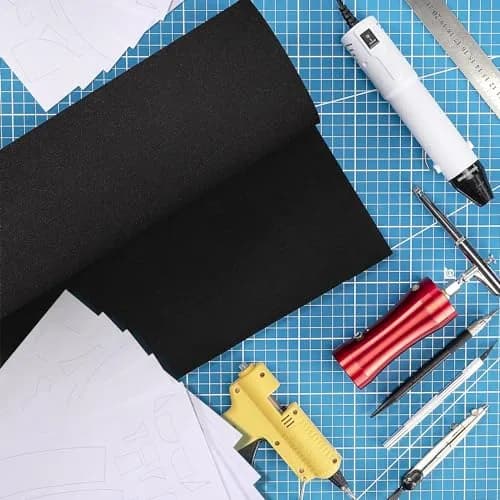 MEARCOOH Black EVA Foam Roll 12mm Thick (35.5cm x 99cm) | High Density 86kg/m³ for Cosplay & Crafts thumbnail 3