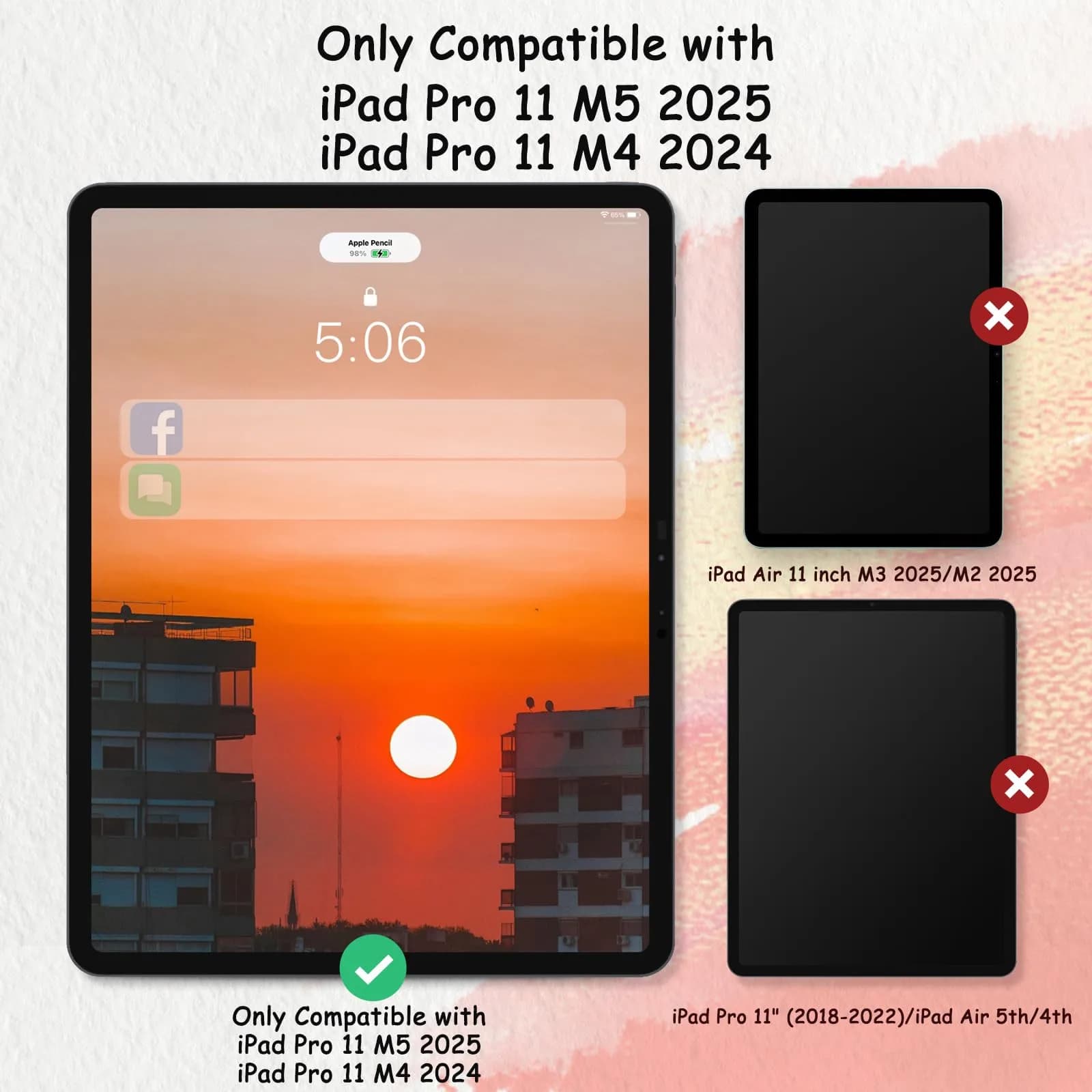 bersem 2 Pack Paperfeel Screen Protector for iPad Pro 11" M5 2025/M4 2024 | Realistic Paper Touch - view 2