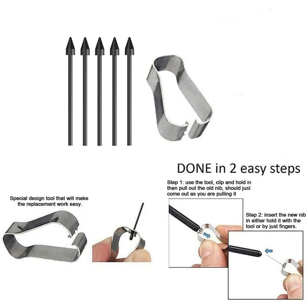 Befzygwk Replacement S Pen Tips for Samsung Galaxy Tab S7/S7+/S7 FE (10 Black Tips) - view 5