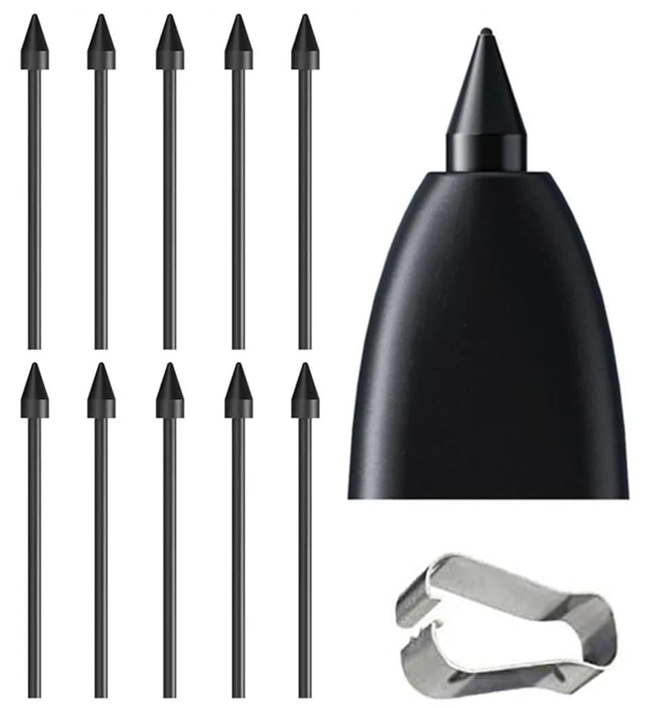 Befzygwk Replacement S Pen Tips for Samsung Galaxy Tab S7/S7+/S7 FE (10 Black Tips) - main product image