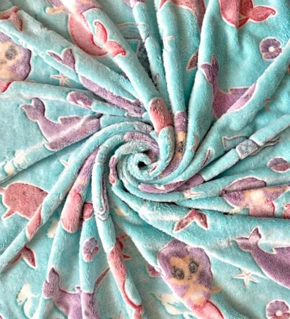 Blanket Buddies Mermaid Narwhal Throw Blanket Glow in The Dark 127cm x 152cm (50" x 60") | Cozy Fleece for Kids thumbnail 7
