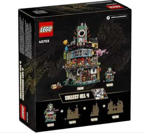 LEGO NINJAGO Micro City Building Set 40703 - Modular 5-Story Block with Teahouses and Sushi Bar | Compatible with Other Micro Sets thumbnail 3