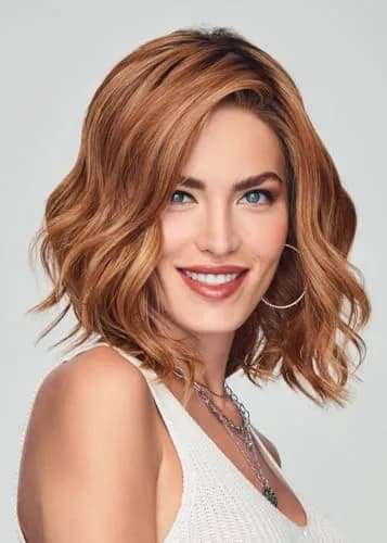 Hair u wear Raquel Welch Simmer Elite Layered Shoulder Length Wig Petite Cap RL4/10SS SS Iced Java | Lightweight Hand-Tied Synthetic Wig thumbnail 6