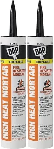 DAP High Heat Mortar Fire Stop Caulk 10.1 oz. Pack of 2 | No Size, Black, US-Made thumbnail 1
