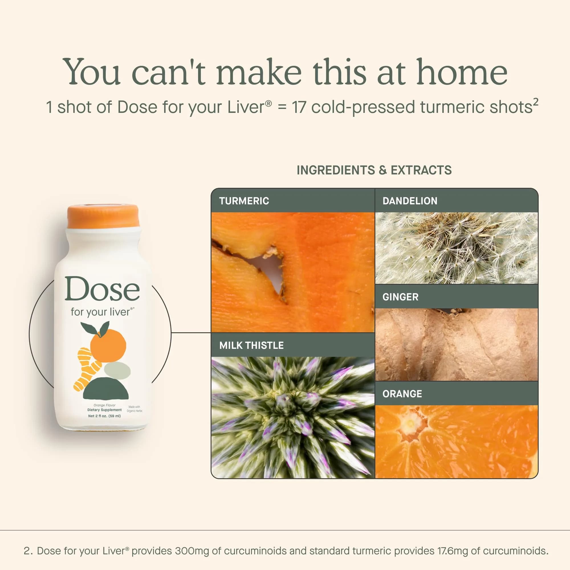 Dose for Your Liver Organic Milk Thistle Supplement with Turmeric, Dandelion, Ginger, and Orange, 60 Capsules | Supports Healthy Liver Function - view 2