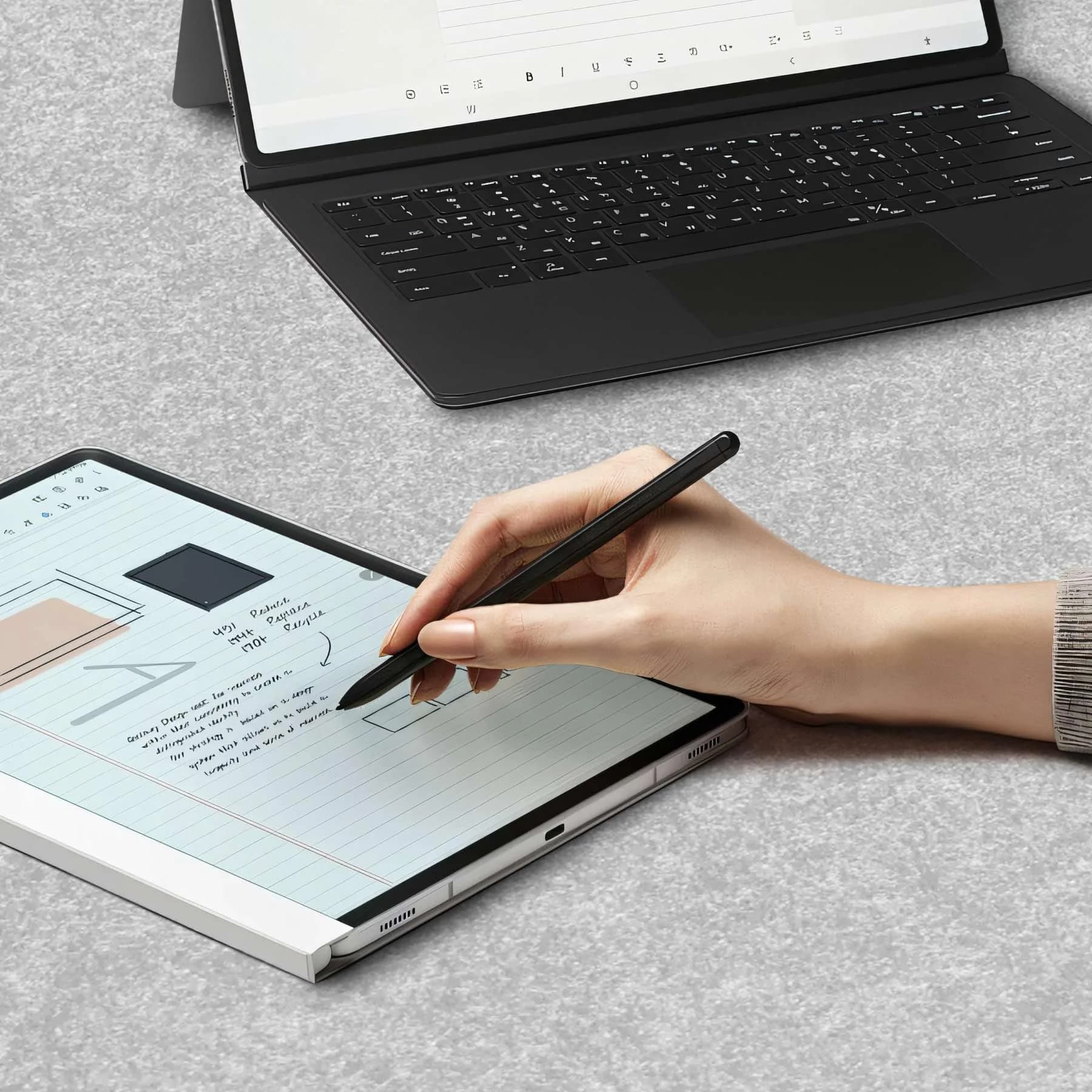 DAWNTREES Extra Large Felt Desk Mat 140x60cm (55''x23.6'') | Noise Reduction Writing Mat - view 5