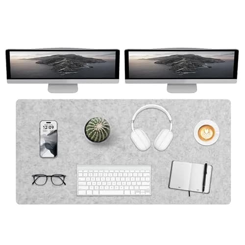 DAWNTREES Extra Large Felt Desk Mat 140x60cm (55''x23.6'') | Noise Reduction Writing Mat thumbnail 1