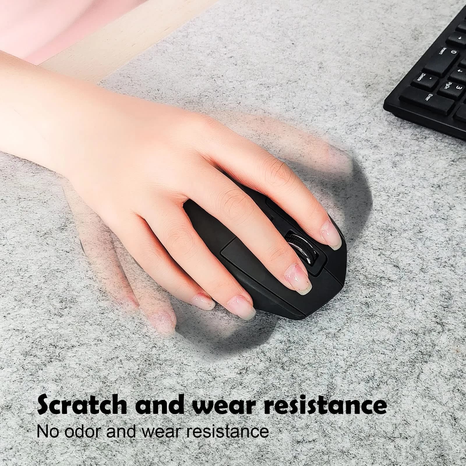 DAWNTREES Extra Large Felt Desk Mat 140x60cm (55''x23.6'') | Noise Reduction Writing Mat - view 4