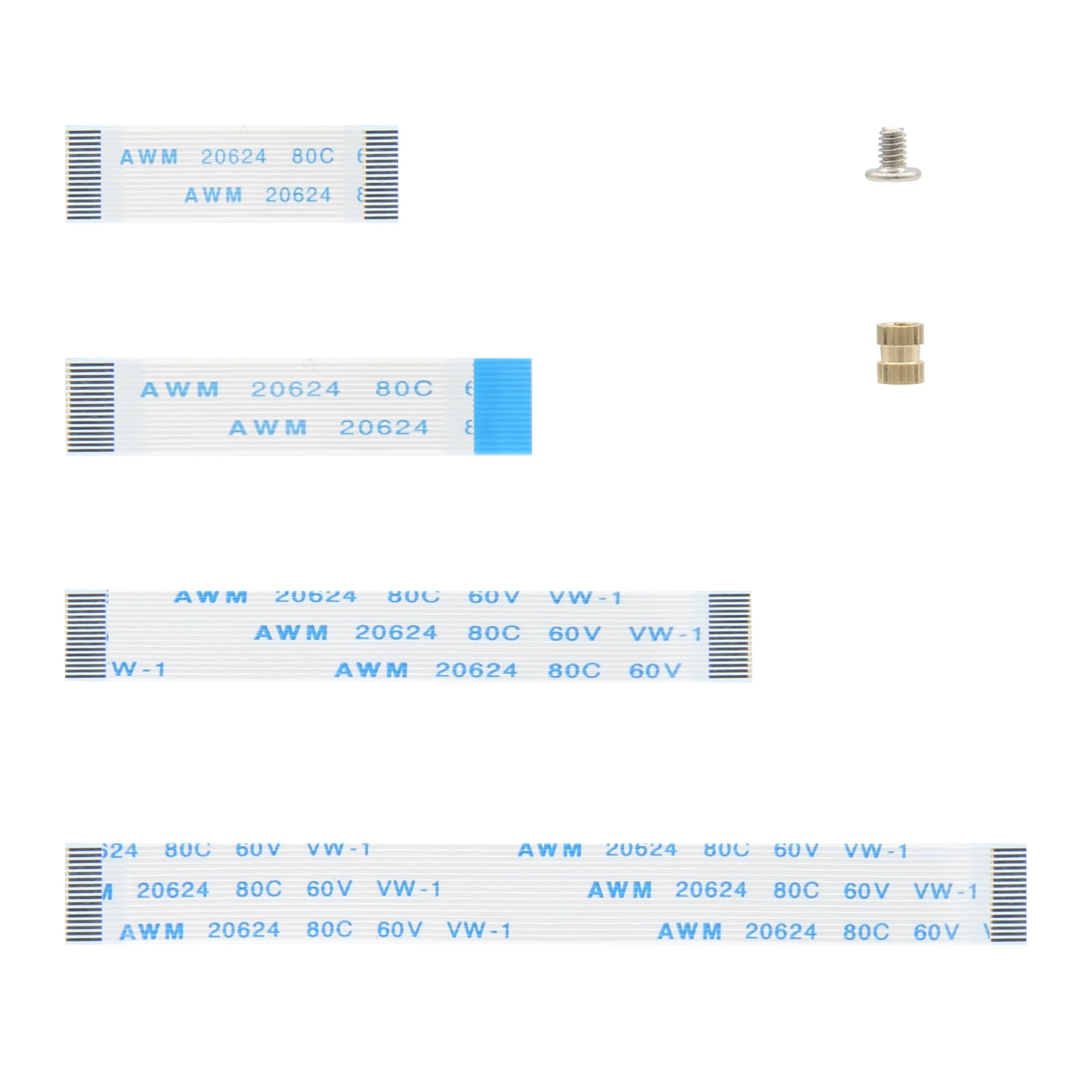 Geekworm PCIe FFC Ribbon Cable Set 30mm/50mm/80mm | Supports Raspberry Pi 5 & NVMe SSD — White