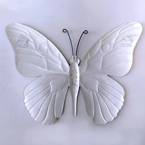 Daogtc 4 Pack Outdoor Butterfly Wall Decor - 9.6 inches Metal Butterfly Wall Art Decor for Yard Fence Garden Patio Balcony thumbnail 5